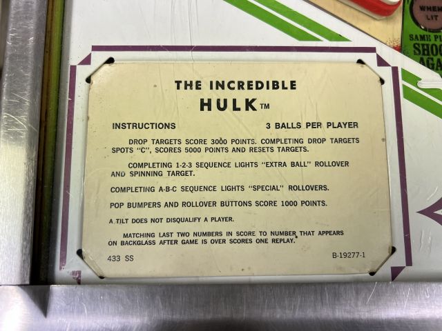 895155-9 Flipperspel The Hulk - 1979