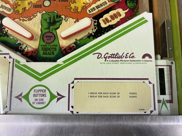 895155-10 Flipperspel The Hulk - 1979