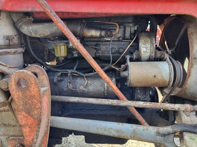 896340-4 Massey Ferguson 35 Tractor with front loader and spring harrow