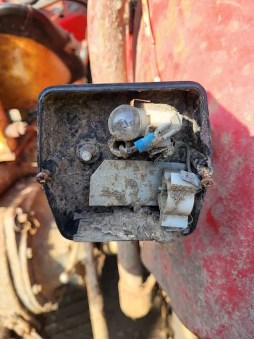 896340-8 Massey Ferguson 35 Tractor with front loader and spring harrow