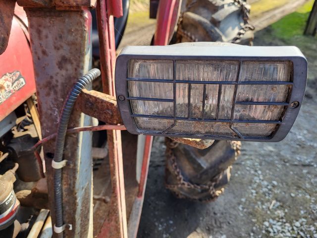 896340-19 Massey Ferguson 35 Tractor with front loader and spring harrow