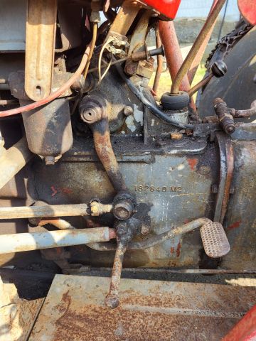 896340-25 Massey Ferguson 35 Tractor with front loader and spring harrow