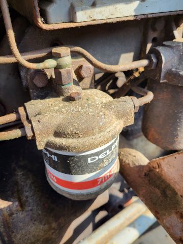 896340-37 Massey Ferguson 35 Tractor with front loader and spring harrow