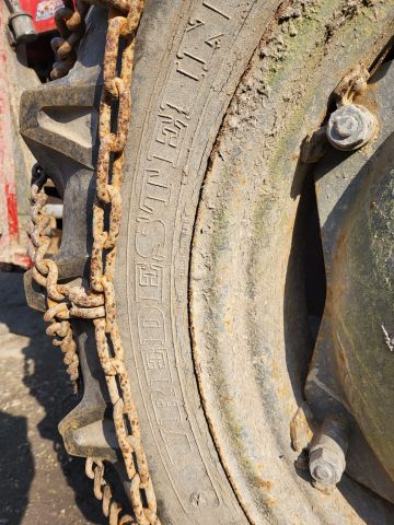 896340-38 Massey Ferguson 35 Tractor with front loader and spring harrow