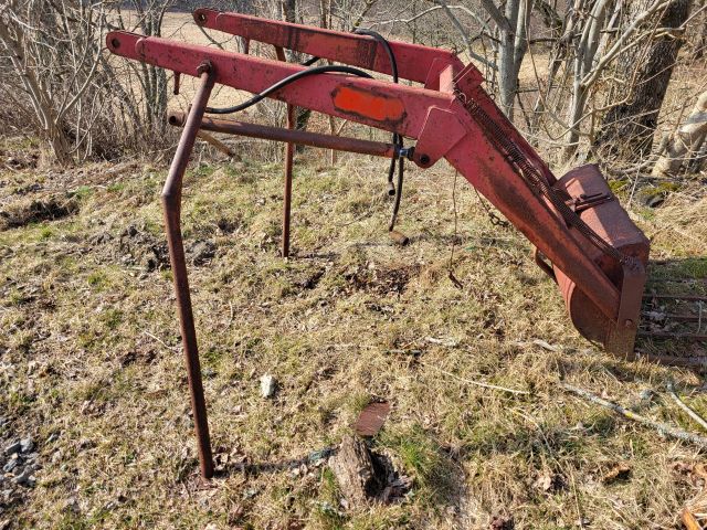 896340-40 Massey Ferguson 35 Tractor with front loader and spring harrow