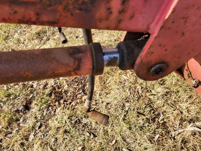 896340-44 Massey Ferguson 35 Tractor with front loader and spring harrow