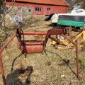 896340-47 Massey Ferguson 35 Tractor with front loader and spring harrow