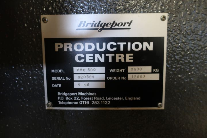 898682-27 CNC multipurpose, Bridgeport VMC 500 16 -96
