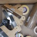 899893-2 Masking tape and putty spatulas etc. Anza, Scotch, Tesa