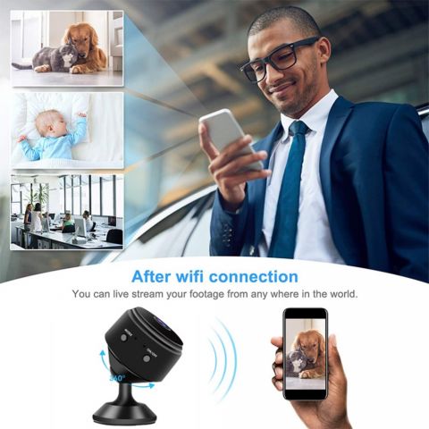 900901-29 3 mini surveillance camera, Wifi, 1080P, DVR, Remote control, Night vision- free shipping