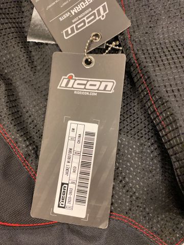 901203-2 Motorcycle jacket with Brand Icon Model wireform red Size sm - Shipping included