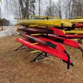 898815-1 Lot with kayaks 7 pcs and kayak stand