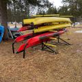 898815-2 Lot with kayaks 7 pcs and kayak stand