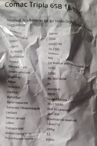 845865-8 COMAC Tripla 65B