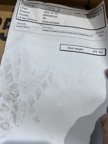 867901-3 Hammer Strength Standard rubber bumpers, 5-25 kg, 50 pcs