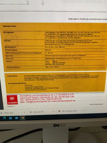 886509-13 Center drilling machine Scheer DB4