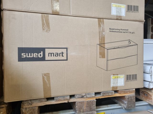 903097-3 Sylvia gray-brown 90 cm washbasin + chest of drawers - Sw1411.h + sw1417t