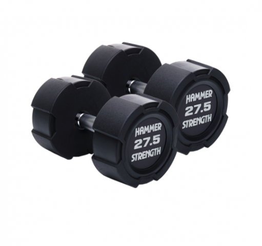 867902-1 Hammer Strength Dumbbells - Rubber - Set of 20 pairs - 2.5 - 50 kg