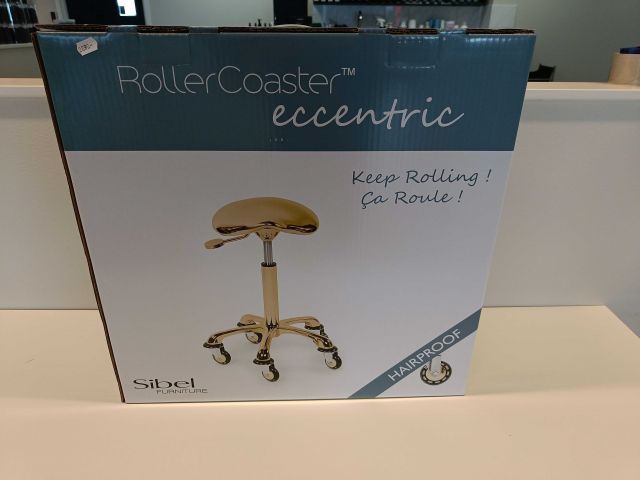 888617-2 Saddle chair Sibel Rollercoaster Gold