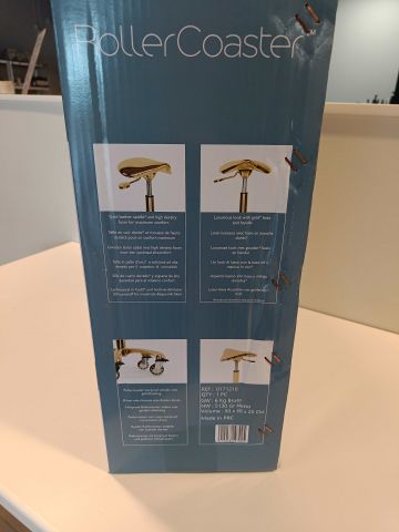 888617-3 Saddle chair Sibel Rollercoaster Gold