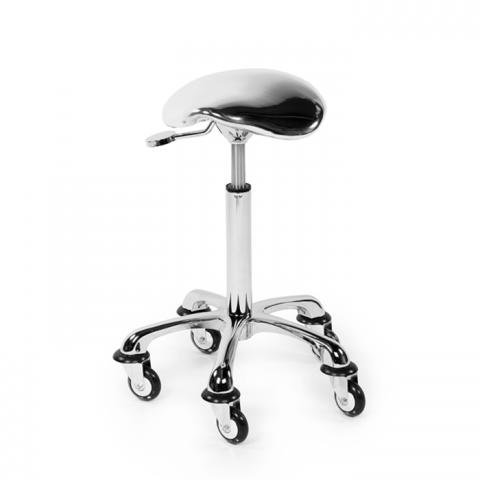888619-1 Saddle chair Sibel Rollercoaster Silver