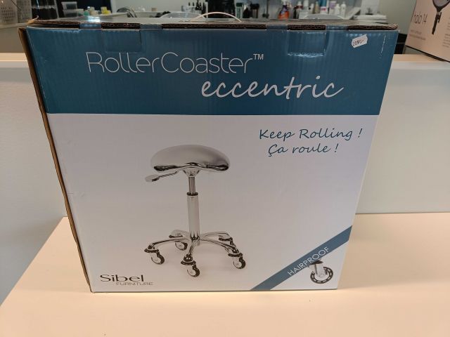 888619-2 Saddle chair Sibel Rollercoaster Silver