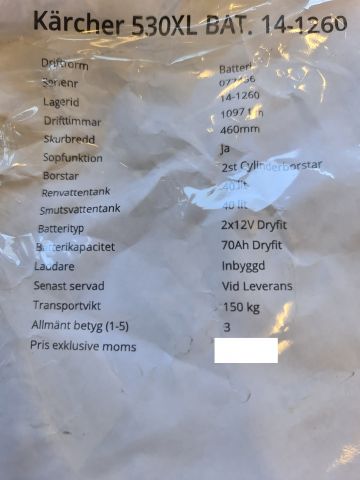 845875-8 KÄRCHER 530XL BAT