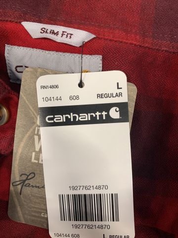 904467-3 Flannel shirt Carhartt Hubbard slim fit size.L
