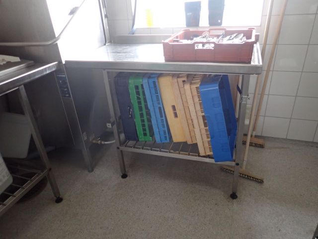 778198-4 Dishwasher Metos WD6 with stainless steel benches