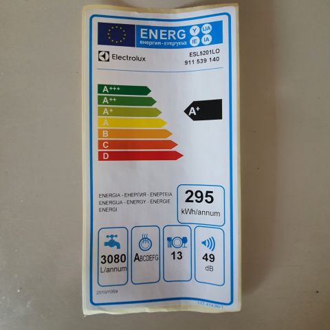 824618-8 Dishwasher Electrolux ESL5201LO integrated
