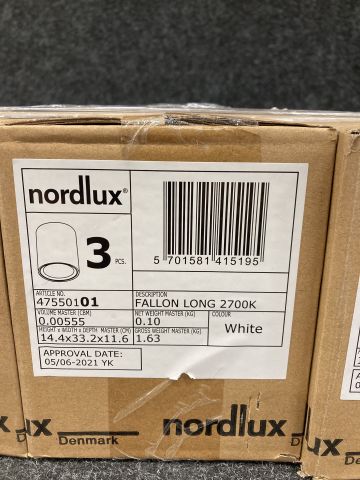 905952-3 8 spotlights Nordlux Fallon with LED, 2700K, IP20