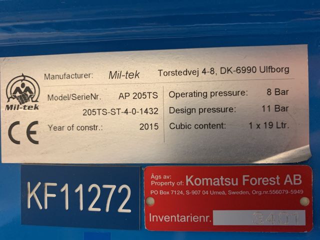 810236-5 Compressor baler Mil-tek AP 205TS -2015