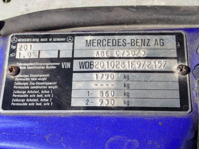 906358-74 Mercedes-Benz 190 E Advantage Azzurro Sportline - 1992