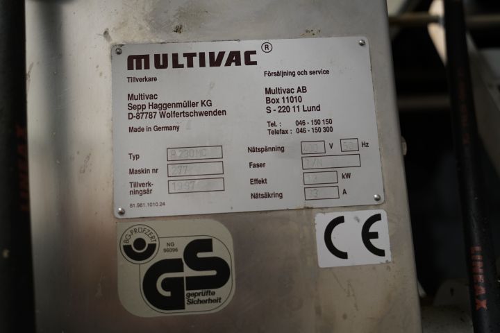 894222-6 Vacuum packaging machine, Multivac R230 MC