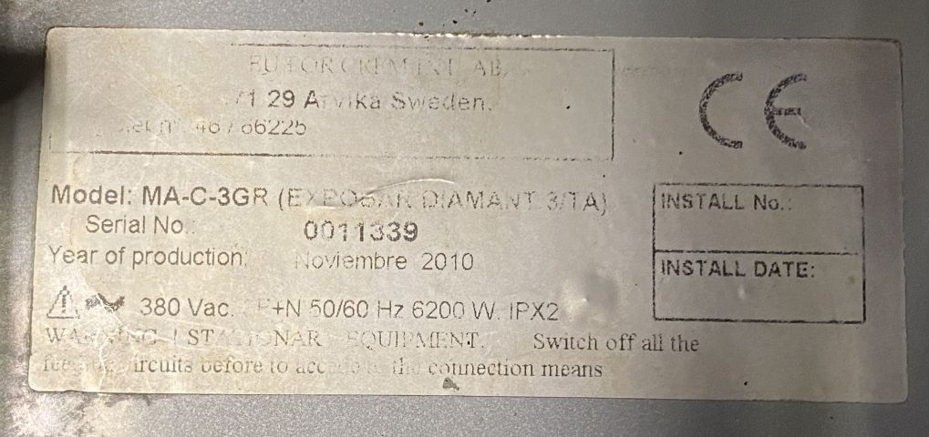 906582-6 Espresso machine Expobar Diamond 3 groups