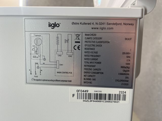 803723-9 Freezer box, iiglo, 200 liters, Type: CHE200