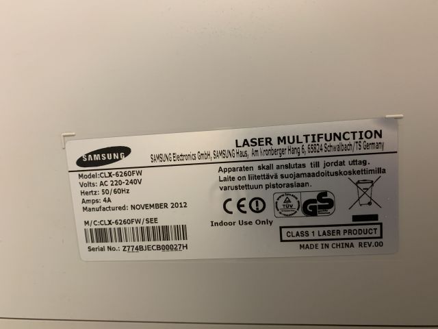 902328-7 Printer Samsung CLX-6260FW -12