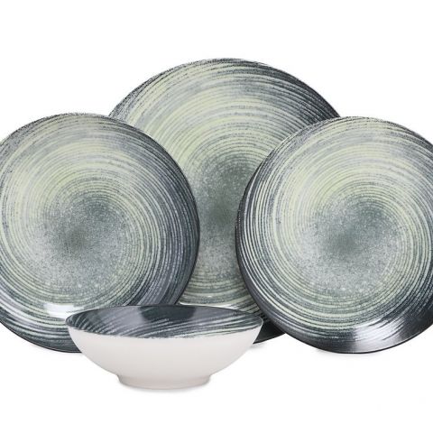 906777-1 Hermia multicolor plate set 24 parts - Shipping included