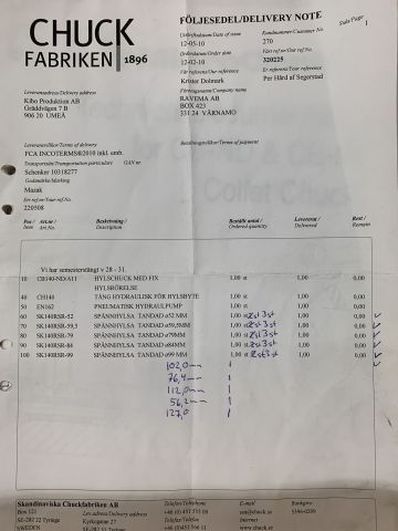 907479-7 Hydraulic sleeve chuck MicroCentric with clamping sleeves and mounting kit