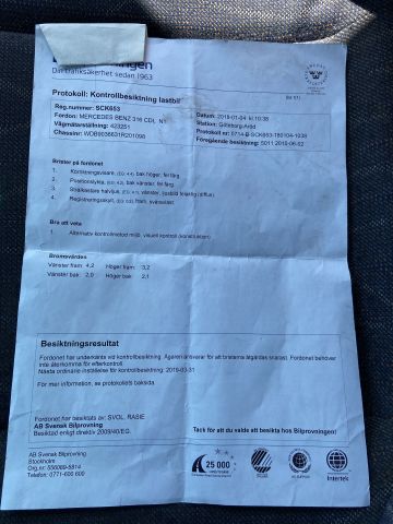 886052-55 Mercedes Benz Sprinter -2001 (repair item)