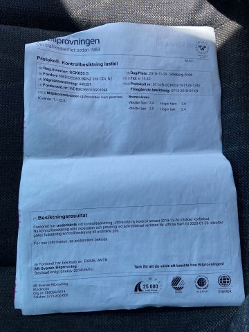 886052-57 Mercedes Benz Sprinter -2001 (repair item)