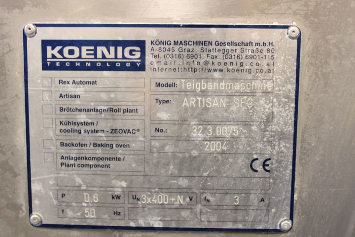 901759-5 Ciabatta machine Koenig Teigbandsmachine