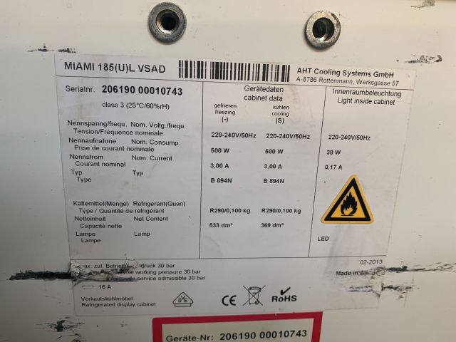 908062-4 Top freezer AHT MIami 185
