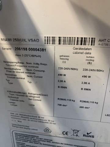 908063-5 Top freezer AHT Miami 250