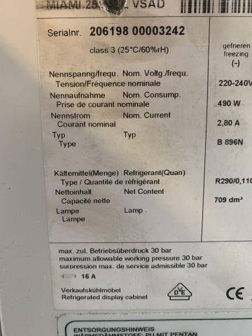 908065-5 Top freezer AHT Miami 250