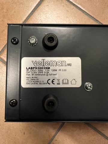 877384-3 DC lab switching power supply Velleman LABPS3003SM