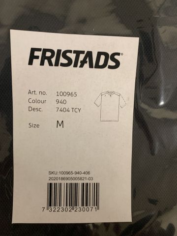 908441-2 9pcs T-shirts Fristads Gen Y 37.5 ™, Black, Size M