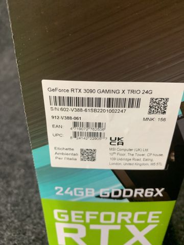 908644-3 Graphics card MSI GeForce RTX 3090 GAMING X TRIO 24G
