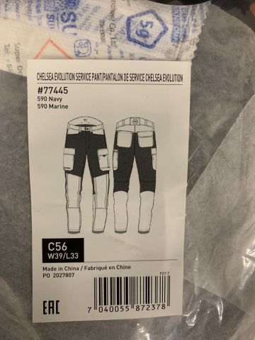 908738-2 2 pairs of service trousers Helly Hansen WW Chelsea Evolution, size C56