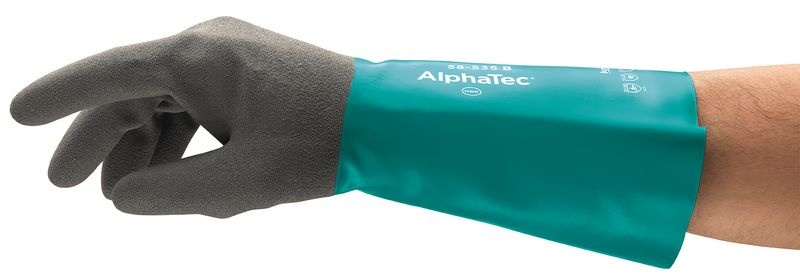 908690-1 36 pairs of Chemical Gloves Ansell Alphatec 58-735, size 10